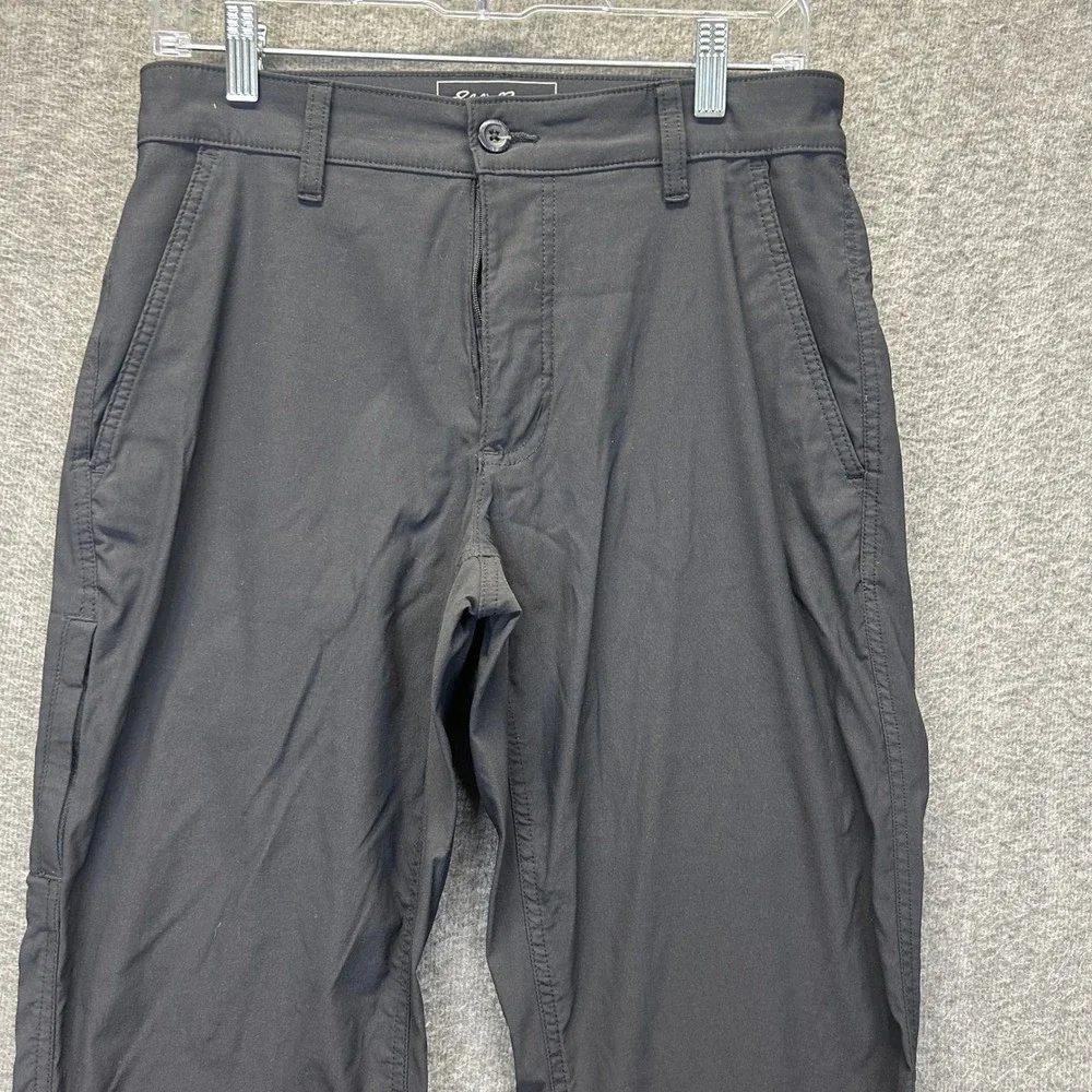Eddie Bauer Travex Horizon Guide Mens 30x32 Black Stretch Hiking Travel Pants